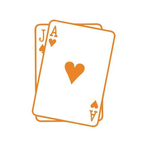 İskambil Kağıdı Araba Sticker 17x17 Cm Turuncu