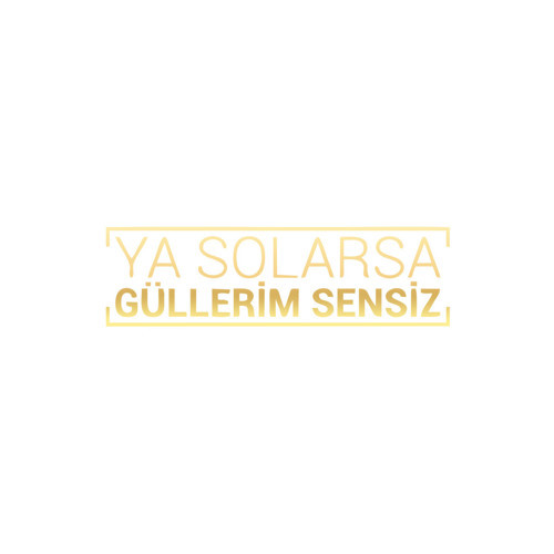 Ya Solarsa Güllerim Sensiz Araba Sticker 17x17 Cm Gold