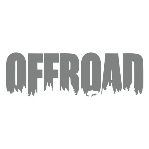 Offroad Araba Sticker 17x17 Cm Gri
