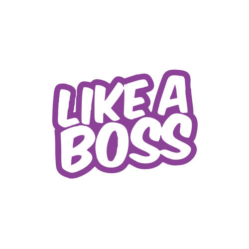 Like a Boss Araba Stickeri 17x17 Cm Mor