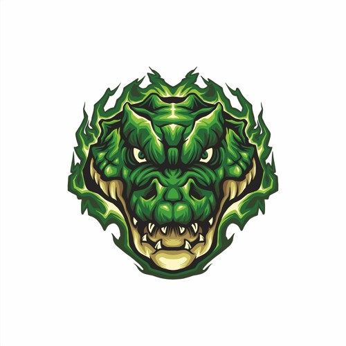 Timsah Sticker 10x10 cmRenkli Sticker