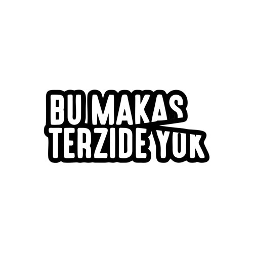 Bu Makas Terzide Yok Araba Sticker 17x17 Cm Siyah