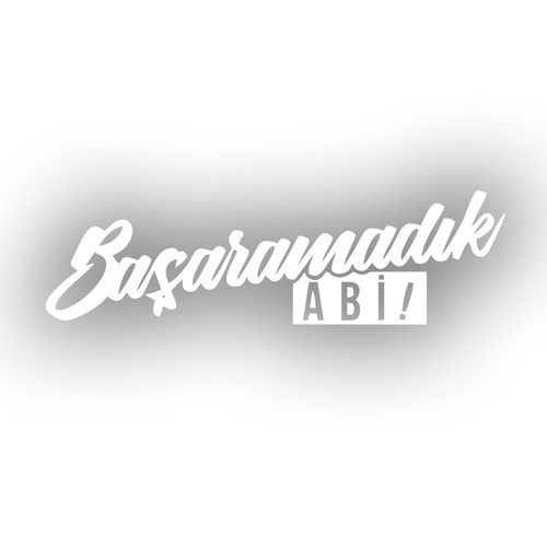 Başaramadık Abi Araba Sticker 17x17 Cm Beyaz