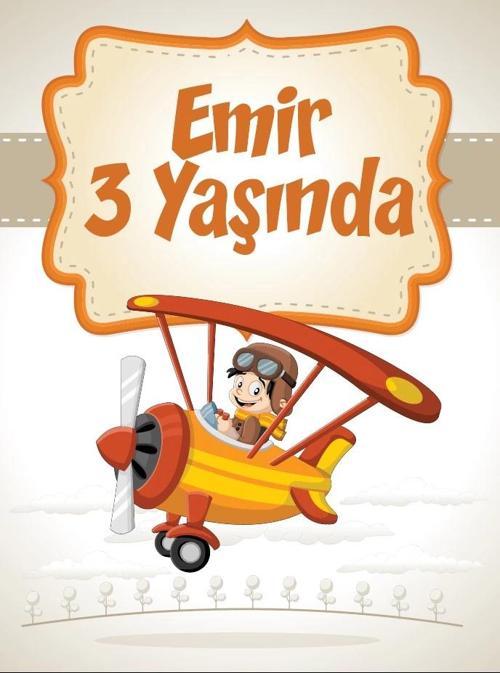 Uçak Temalı Doğum Günü Afişi 35X50 cm