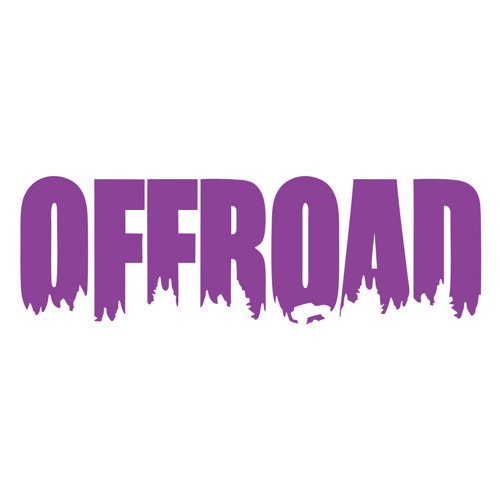 Offroad Araba Sticker 17x17 Cm Mor