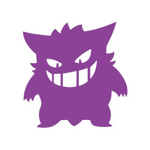 Pokemon Gengar Araba Stickeri 17x17 Cm Mor