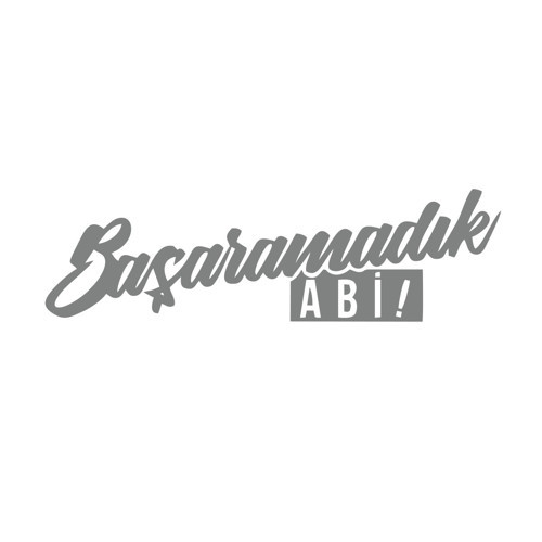 Başaramadık Abi Araba Sticker 17x17 Cm Gri