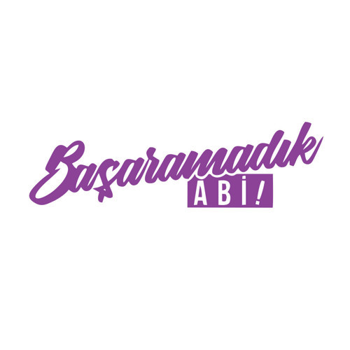 Başaramadık Abi Araba Sticker 17x17 Cm Mor