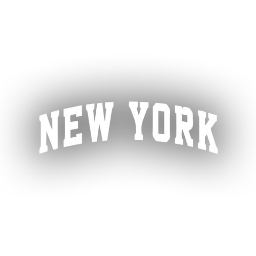 New York Araba Sticker 17x17 Cm Beyaz