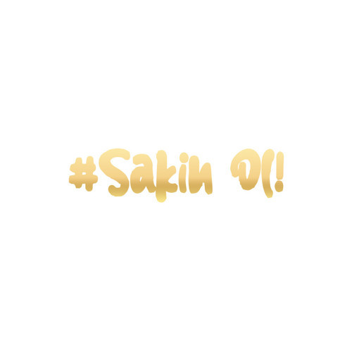 #Sakin Ol Araba Sticker 17x17 Cm Gold