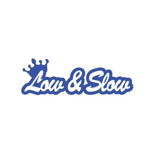 Low&Slow Araba Sticker 17x17 Cm Mavi