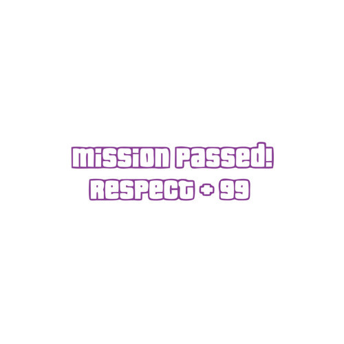 Mission Passed Respect +99 Araba Stickeri 17x17 Cm Mor