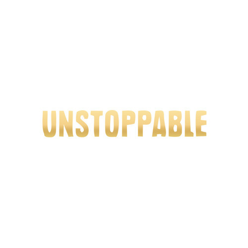 Unstoppable Araba Sticker 17x17 Cm Gold