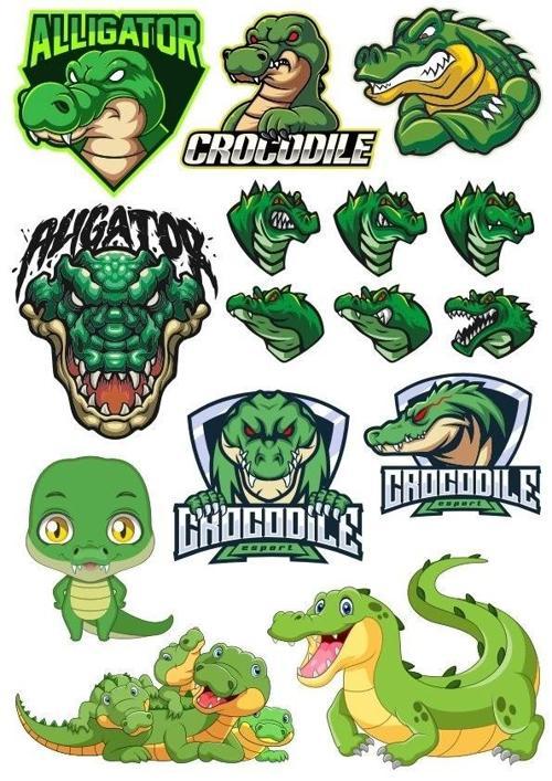 Timsah Sticker Set-4 13 Parça Telefon, Tablet, Defter, Laptop Sticker