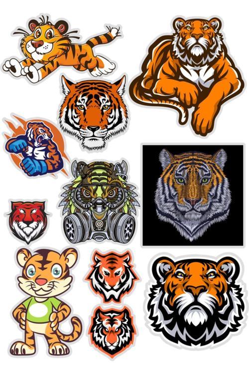 Leopar Sticker Set -1 11 Parça Telefon, Tablet, Defter, Laptop Sticker