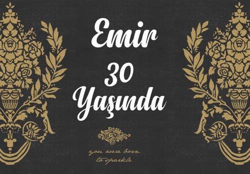 Klasik Temalı Doğum Günü Afişi 100X150 cm