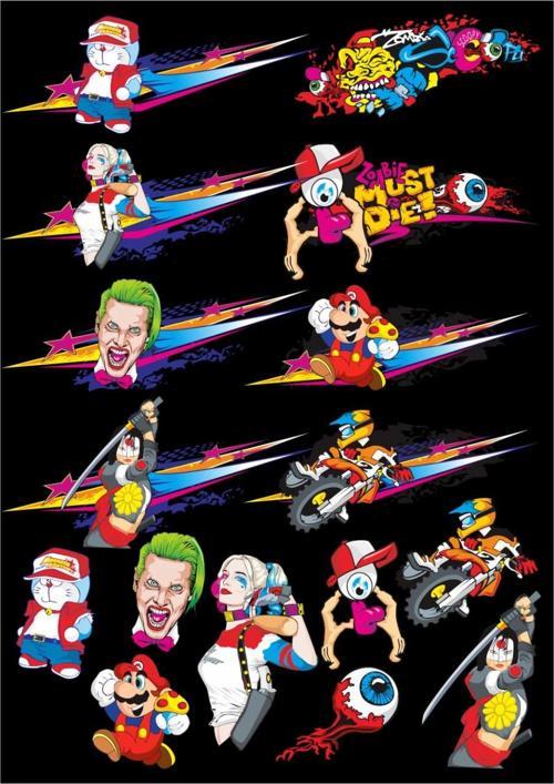 Joker Sticker Set 2 15 Parça Telefon, Tablet, Defter, Laptop Sticker