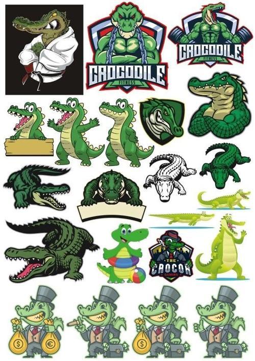 Timsah Sticker Set 2 20 Parça Telefon, Tablet, Defter, Laptop Sticker