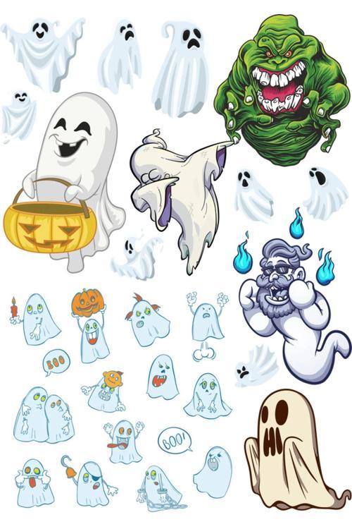 Hayalet Sticker Set-1 17 Parça Telefon, Tablet, Defter, Laptop Sticker