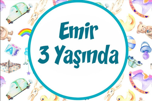 Oyuncaklar Temalı Doğum Günü Afişi 35X50 cm