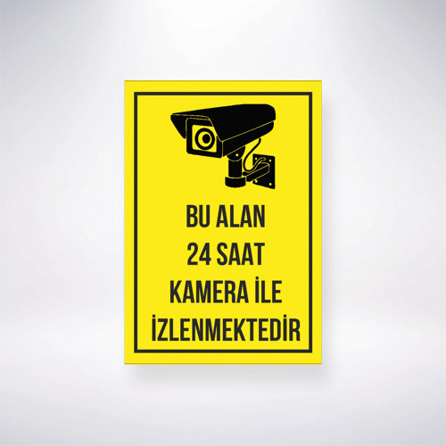 Bu Alan Kamera ile İzlenmektedir Sticker 20X28 Cm