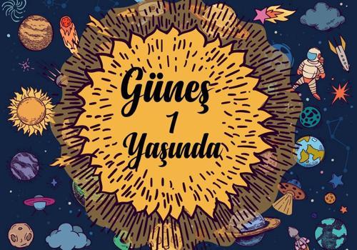 Uzay Temalı Doğum Günü Afişi 50X70 cm