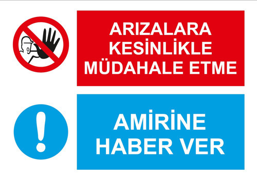 Arızalara Müdahale Etme Sticker 20X28 Cm