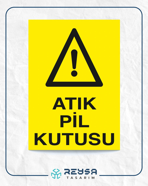 Atık Pil Kutusu Sticker 20X28 Cm