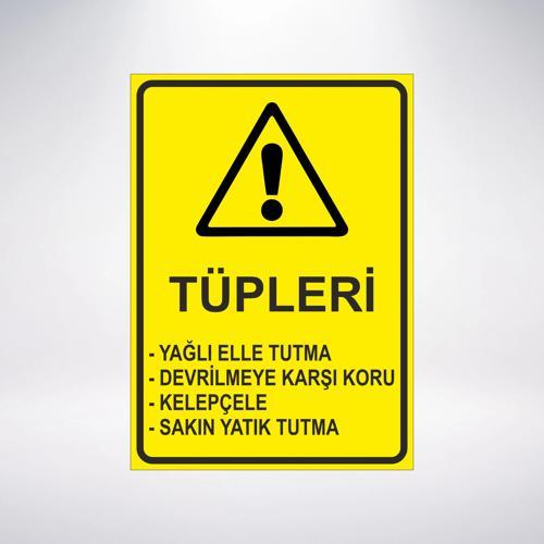 tüpleri yağlı elle tutuma Sticker 20X28 Cm