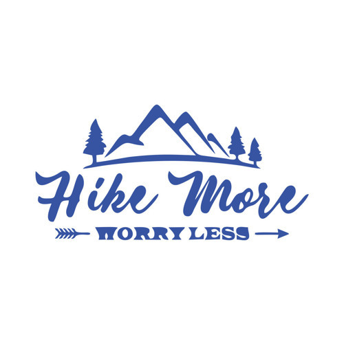 Hike More Dağ Sticker 17x17 Cm Mavi