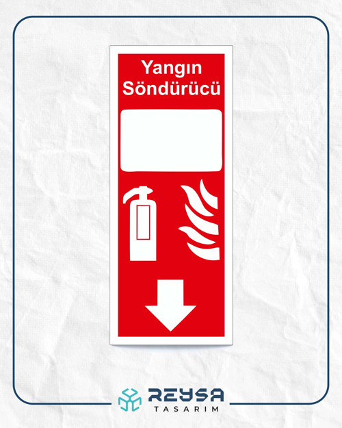 Yangın Söndürücü Sticker 20X28 Cm