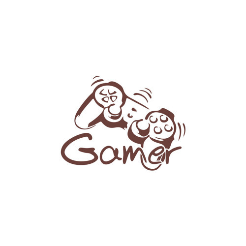 Gamer Sticker 17x17 Cm Kahverengi