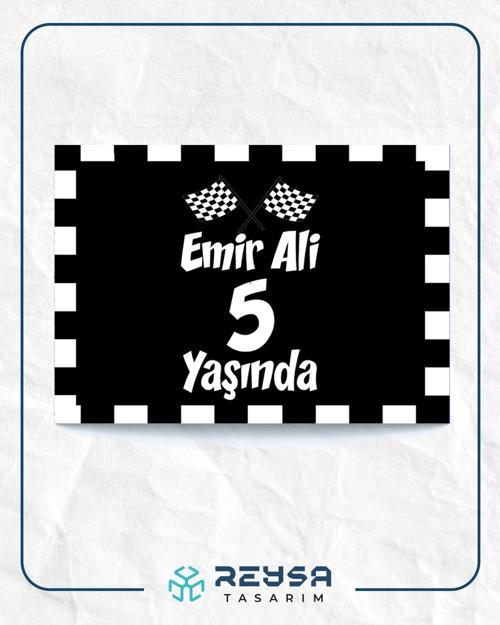 Yarış Temalı Doğum Günü Afişi 35X50 cm