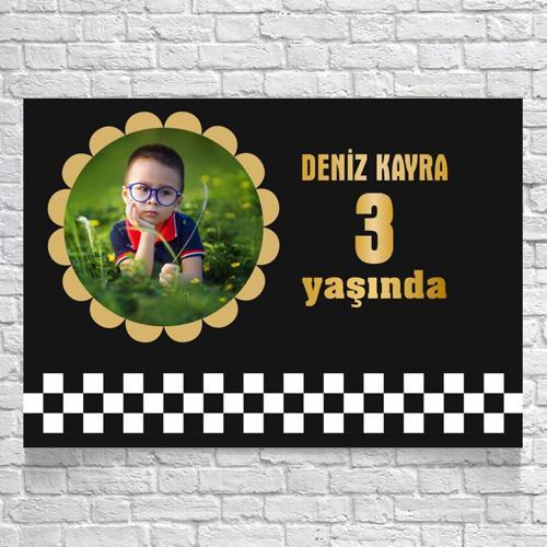 Yarış Temalı Doğum Günü Afişi 50X70 cm