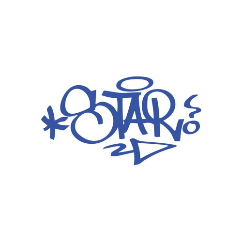 Graffiti Star Araba Sticker 17x17 Cm Mavi