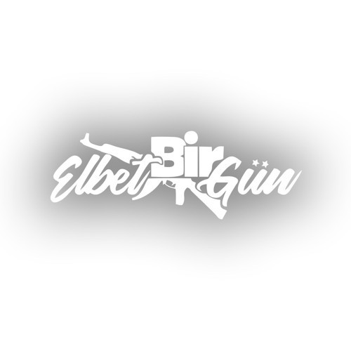 Elbet Bir Gün AK-47 Araba Sticker 17x17 Cm Beyaz
