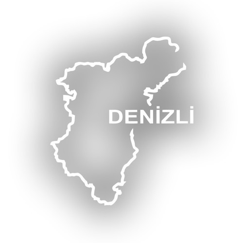 Denizli Harita Araba Sticker 17x17 Cm Beyaz