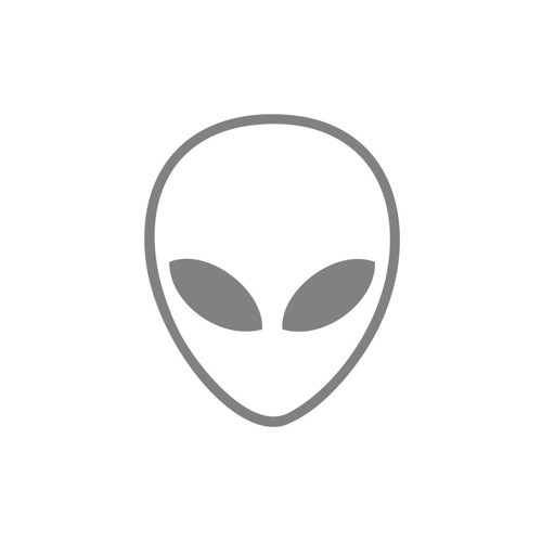 Uzaylı Kafası Araba Sticker 17x17 Cm Gri