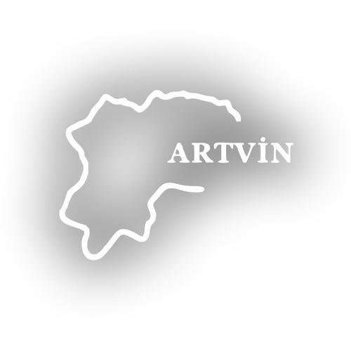 Artvin Harita Araba Sticker 17x17 Cm Beyaz
