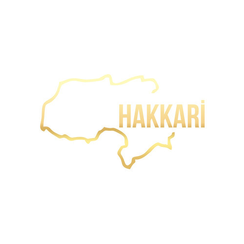 Hakkari Harita Araba Sticker 17x17 Cm Gold