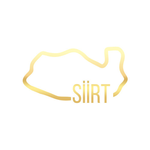 Siirt Harita Araba Sticker 17x17 Cm Gold