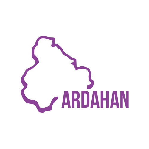 Ardahan Harita Araba Sticker 17x17 Cm Mor