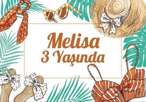 Yaz Temalı Doğum Günü Afişi 70X100 cm