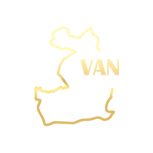 Van Harita Araba Sticker 17x17 Cm Gold