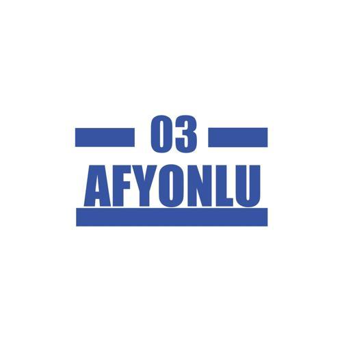 03 Afyonlu Araba Sticker 17x17 Cm Mavi