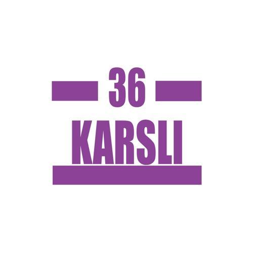36 Karslı Araba Sticker 17x17 Cm Mor