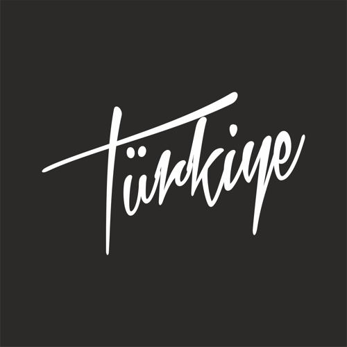 Türkiye Yazılı Sticker17x17 Cm Beyaz