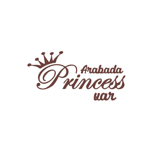 Arabada Princess Var Araba Sticker 17x17 Cm Kahverengi