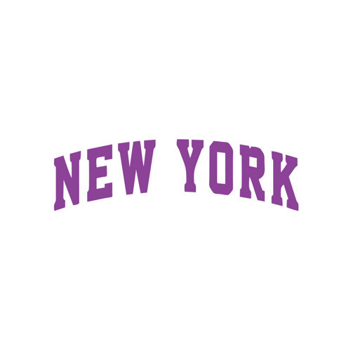 New York Araba Sticker 17x17 Cm Mor