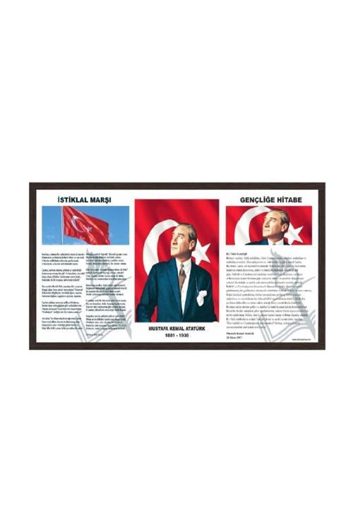 45X90 Mdf Çerçeve 3 Lü Milli Levha Seti